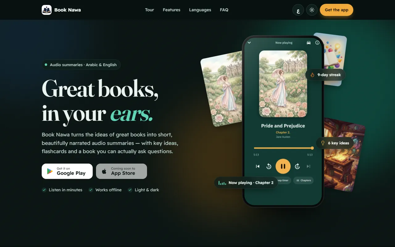 Book Nawa audio book summaries app